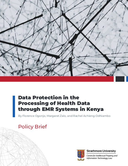 DATA PROTECTION IN THE PROCESSING OF HEALTH DATA THROUGH EMR SYSTEMS IN KENYA