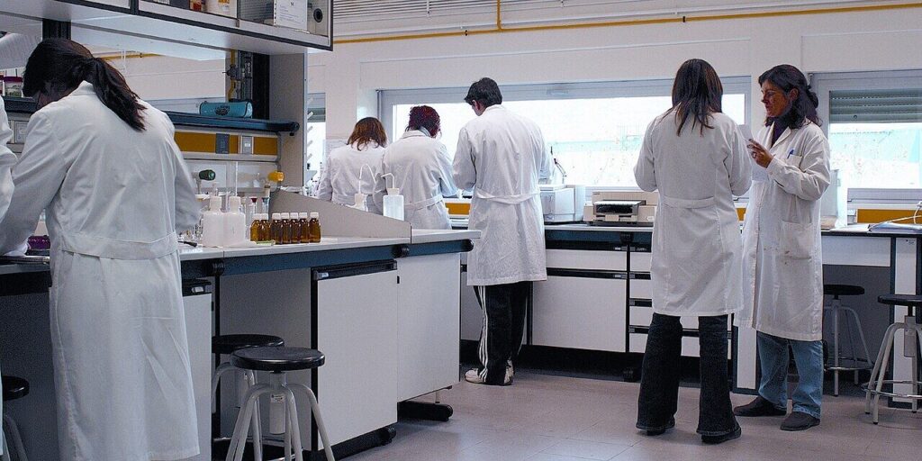 Researchers in a laboratory